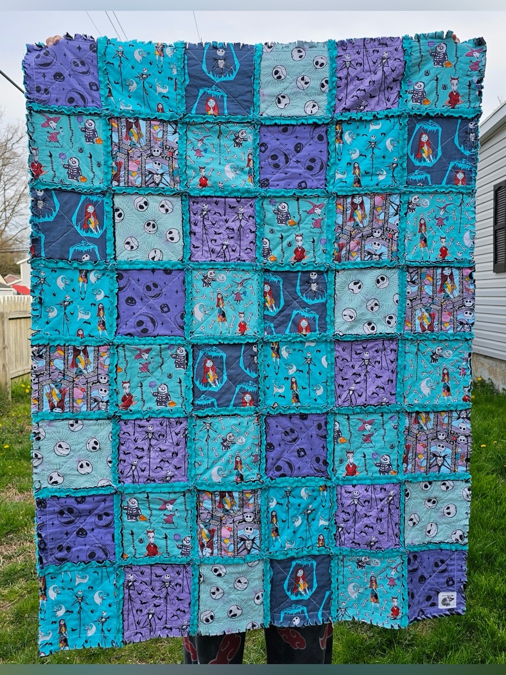 NEW Handmade Quilt, Crib Quilt, Rag Quilt, Nightmare Before Christmas